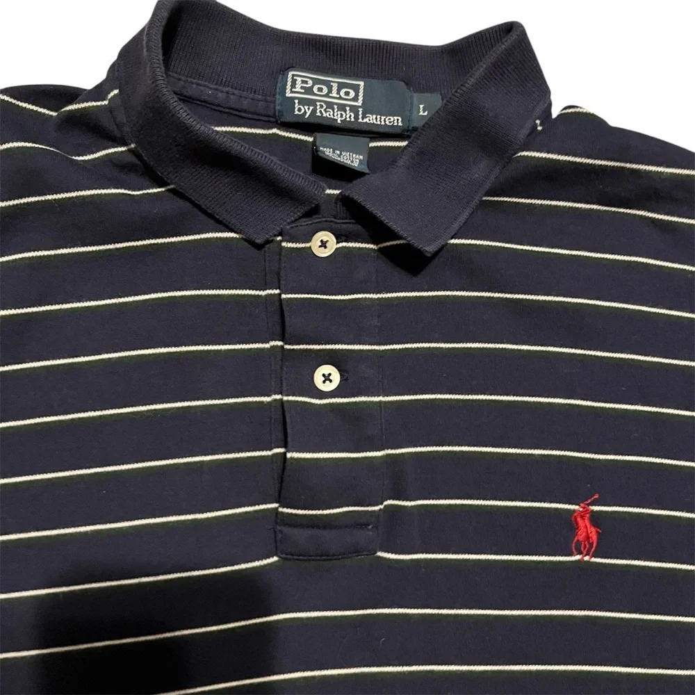 POLO by Ralph Lauren Navy/White Striped‎ Large